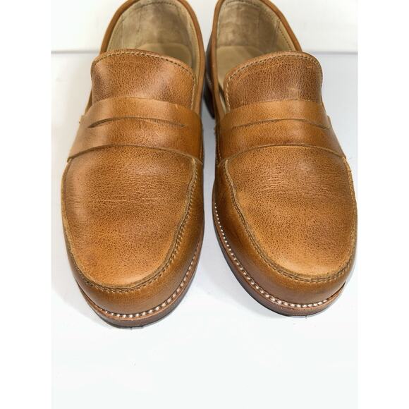 Adelante Luca Leather Handcrafted Men’s Caramel Penny Loafers Size US 8 C main image 6